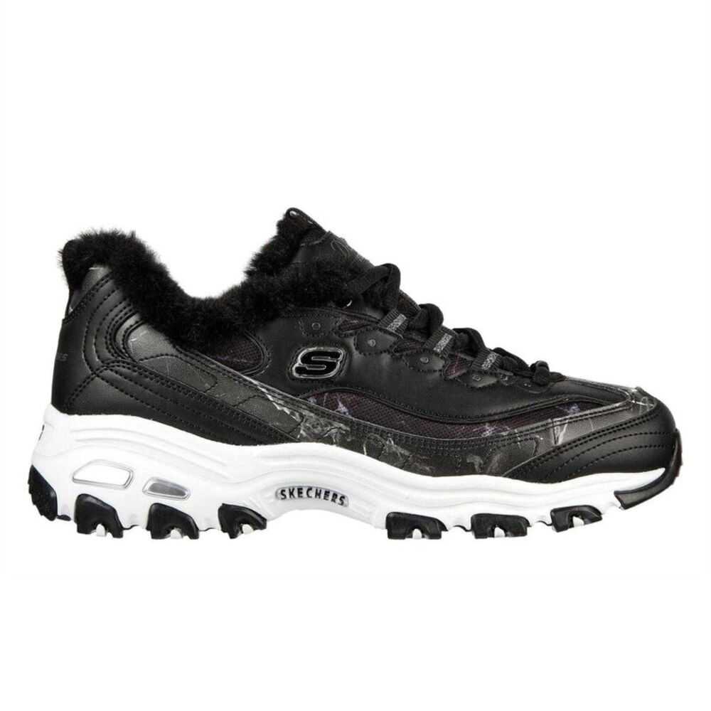 Skechers Childrens/Kids DLites 10 Chunky Flat Sneakers / Black